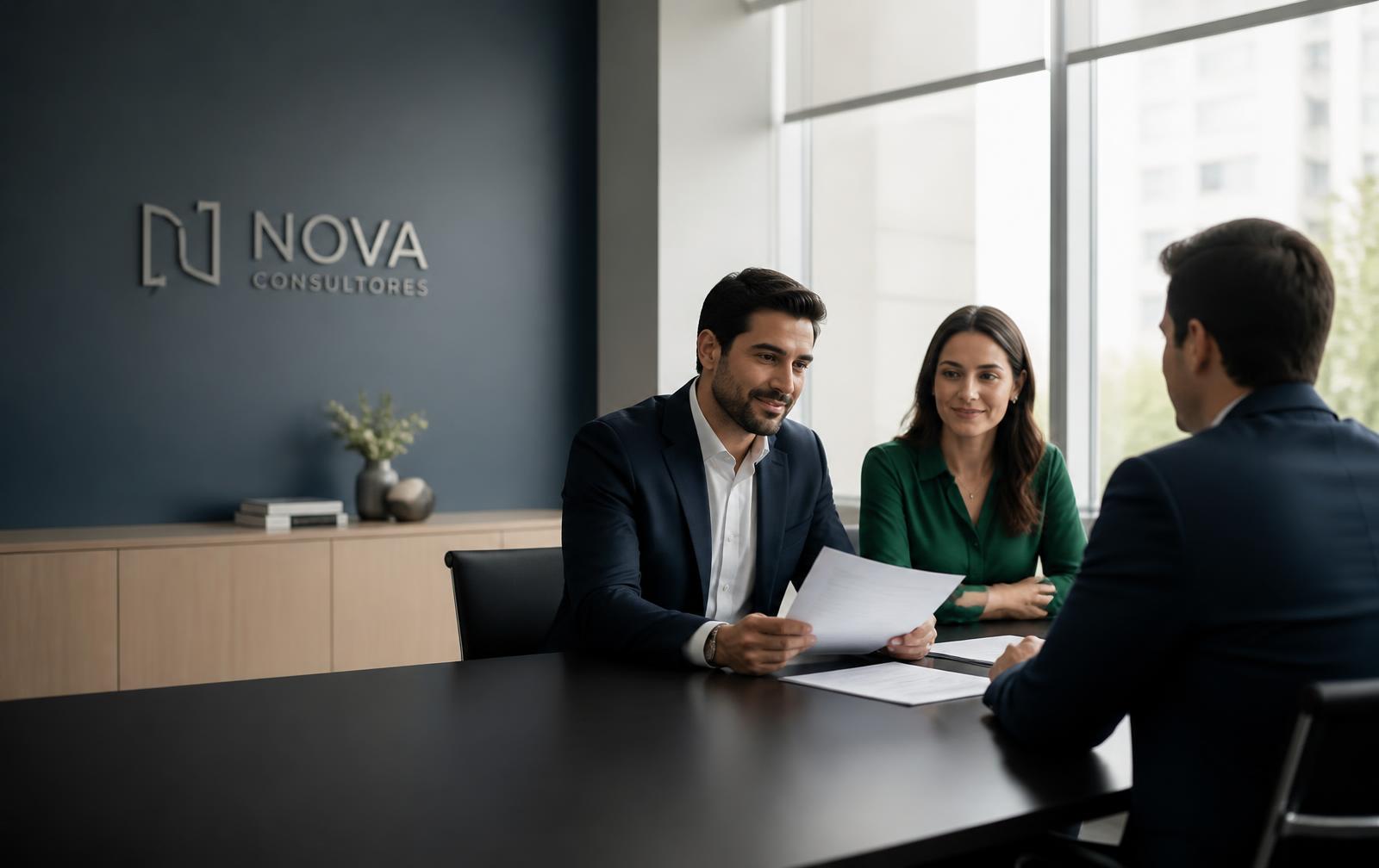 Equipe da SEMPRECRED em atendimento institucional em escritório